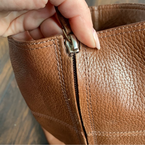 Tory Burch Women's Leather Jolie Riding Boots Rustic Brown sz 8 - Picture 7 of 9